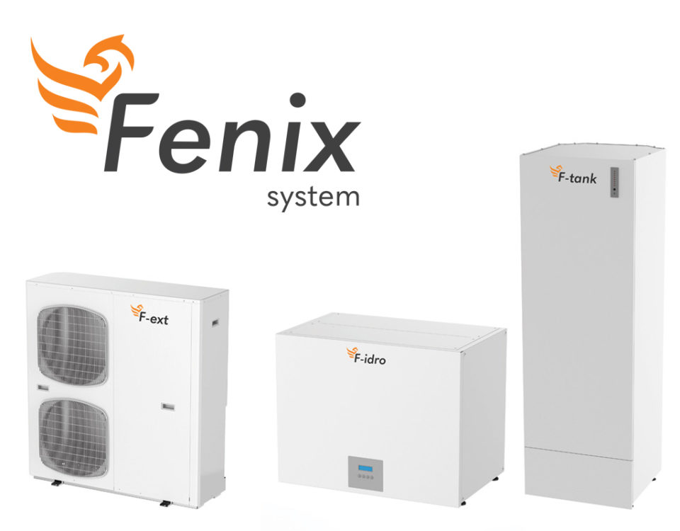pompa di calore ibrida per climatizzazione e produzione acs Fenix
